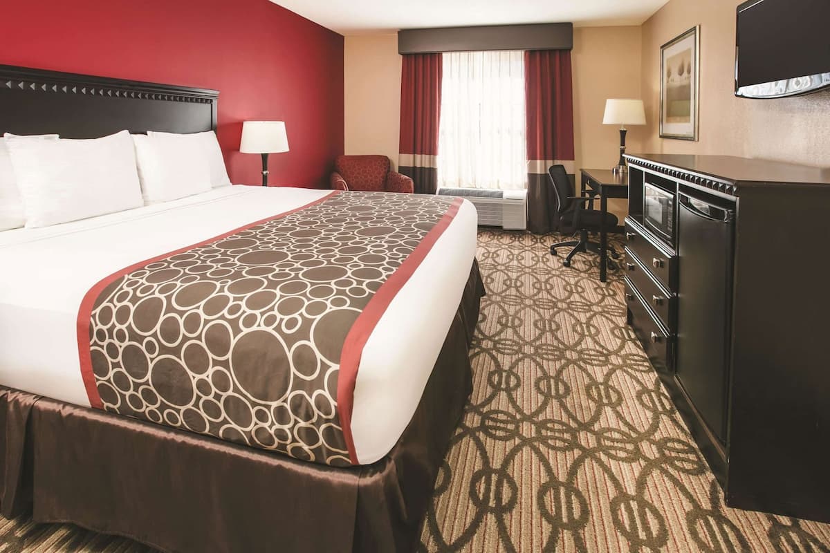 Premium bedding, pillow-top beds, desk, blackout curtains