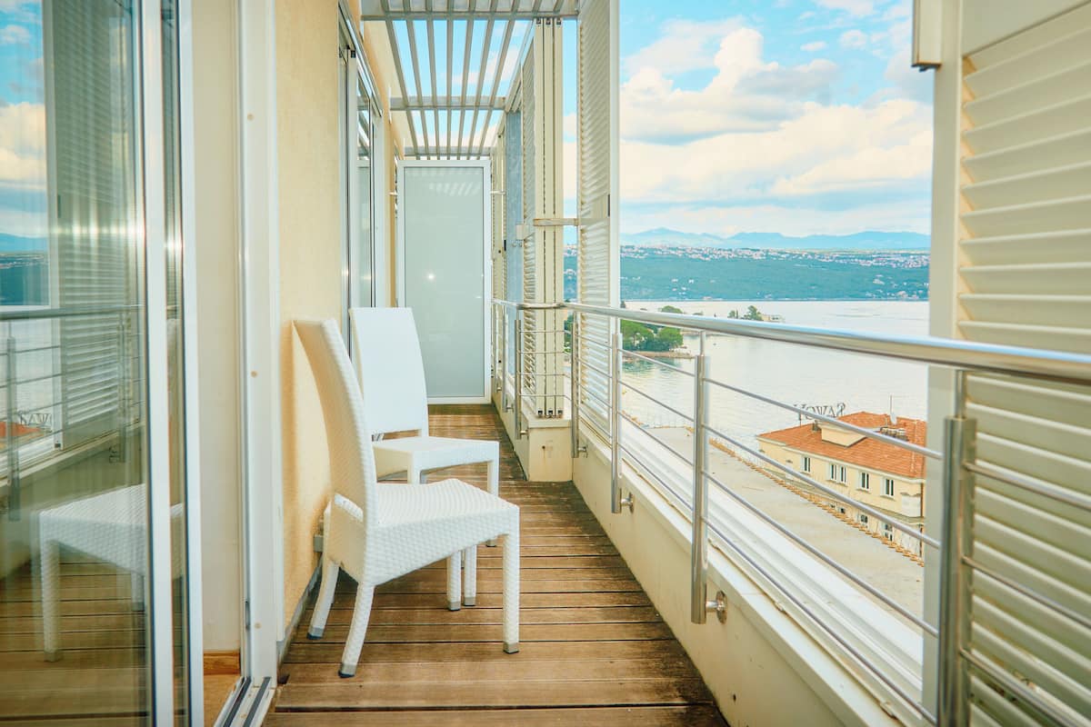 Panoramic Suite, 1 Double Bed, Terrace, Sea View | Balcony view