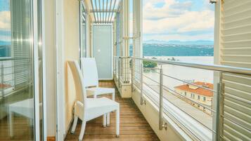 Panoramic Suite, 1 Double Bed, Terrace, Sea View | Balcony view