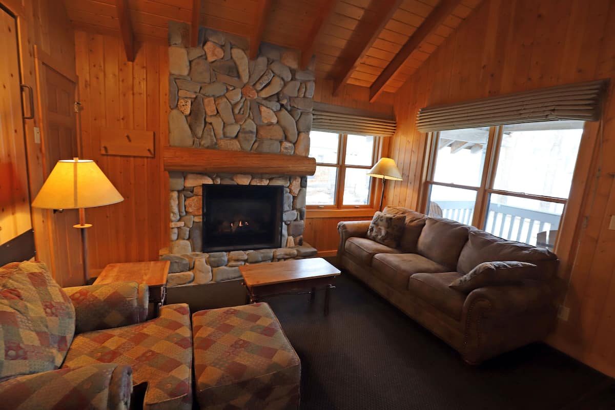 Cabin, Multiple Beds | Living area | Foosball, table tennis, books