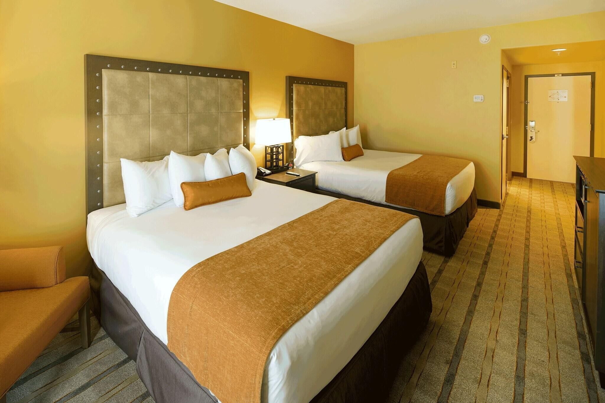 Premium bedding, desk, blackout curtains, iron/ironing board