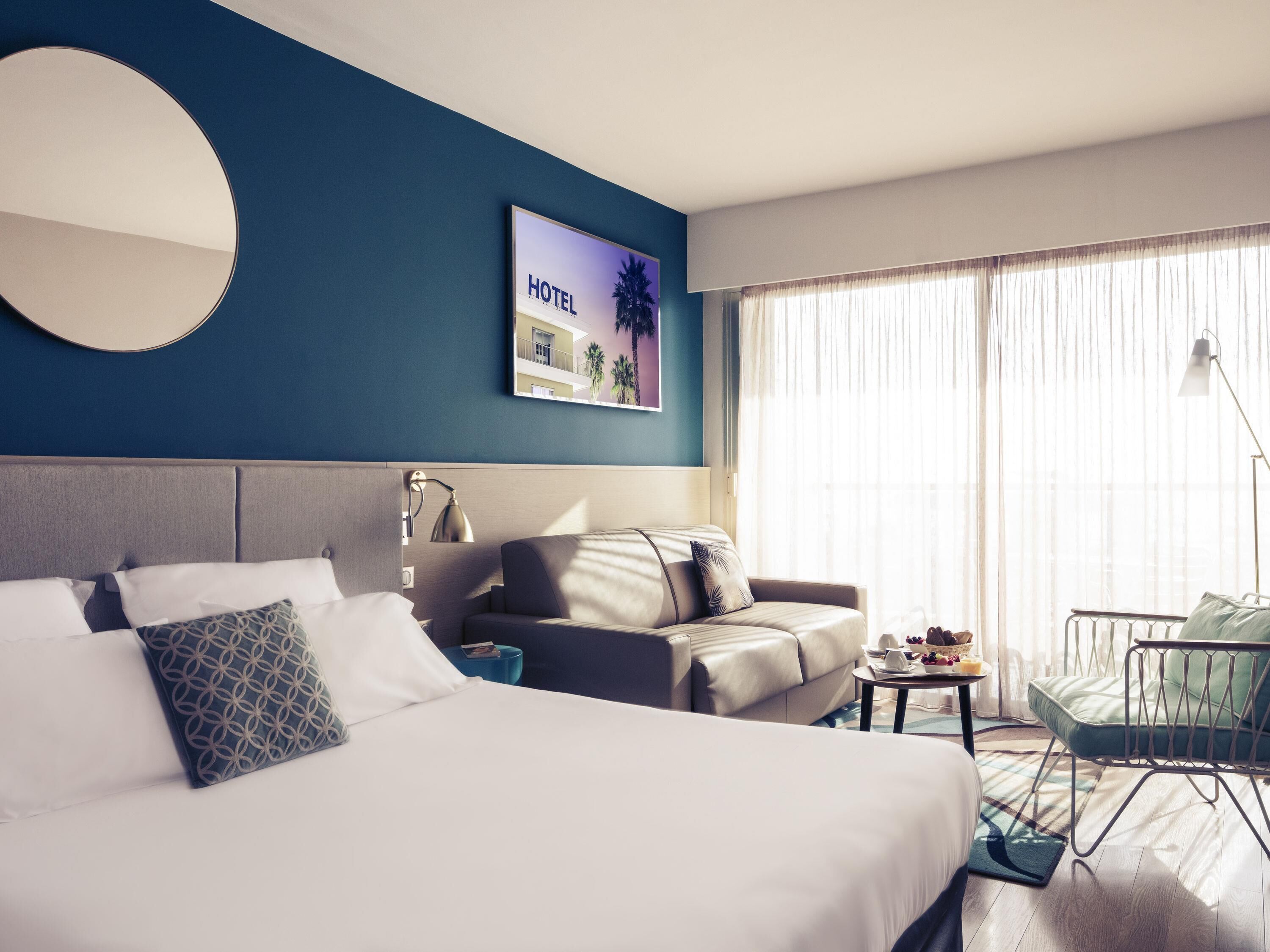 Habitación superior, 1 cama matrimonial, Terraza, vista al mar | Ropa de cama de alta calidad y camas con pillow-top 