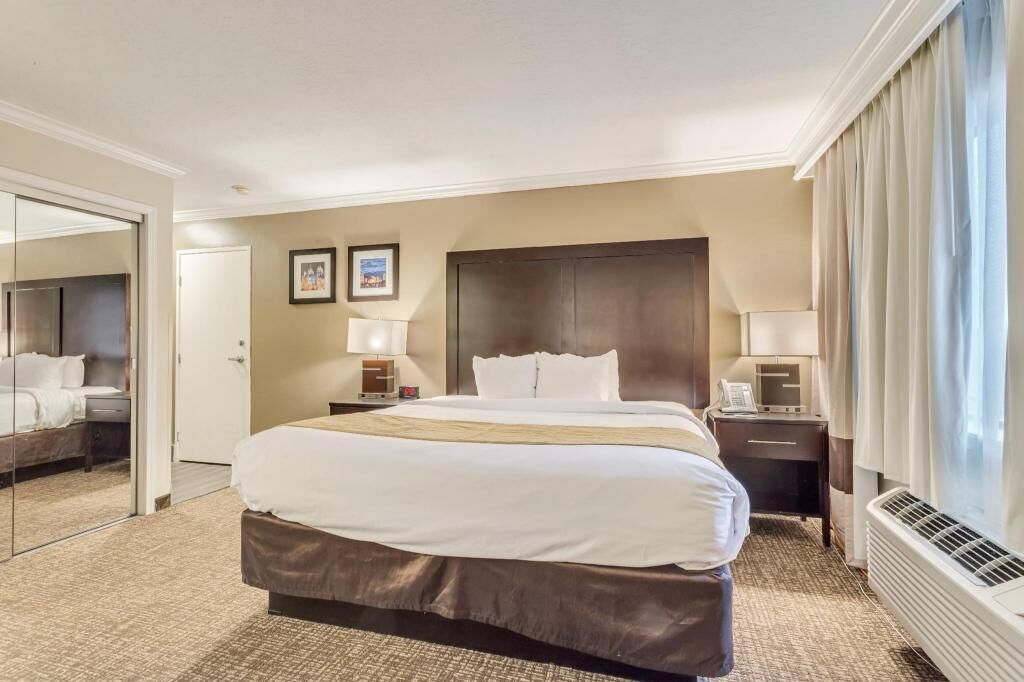 Premium bedding, pillow-top beds, desk, iron/ironing board