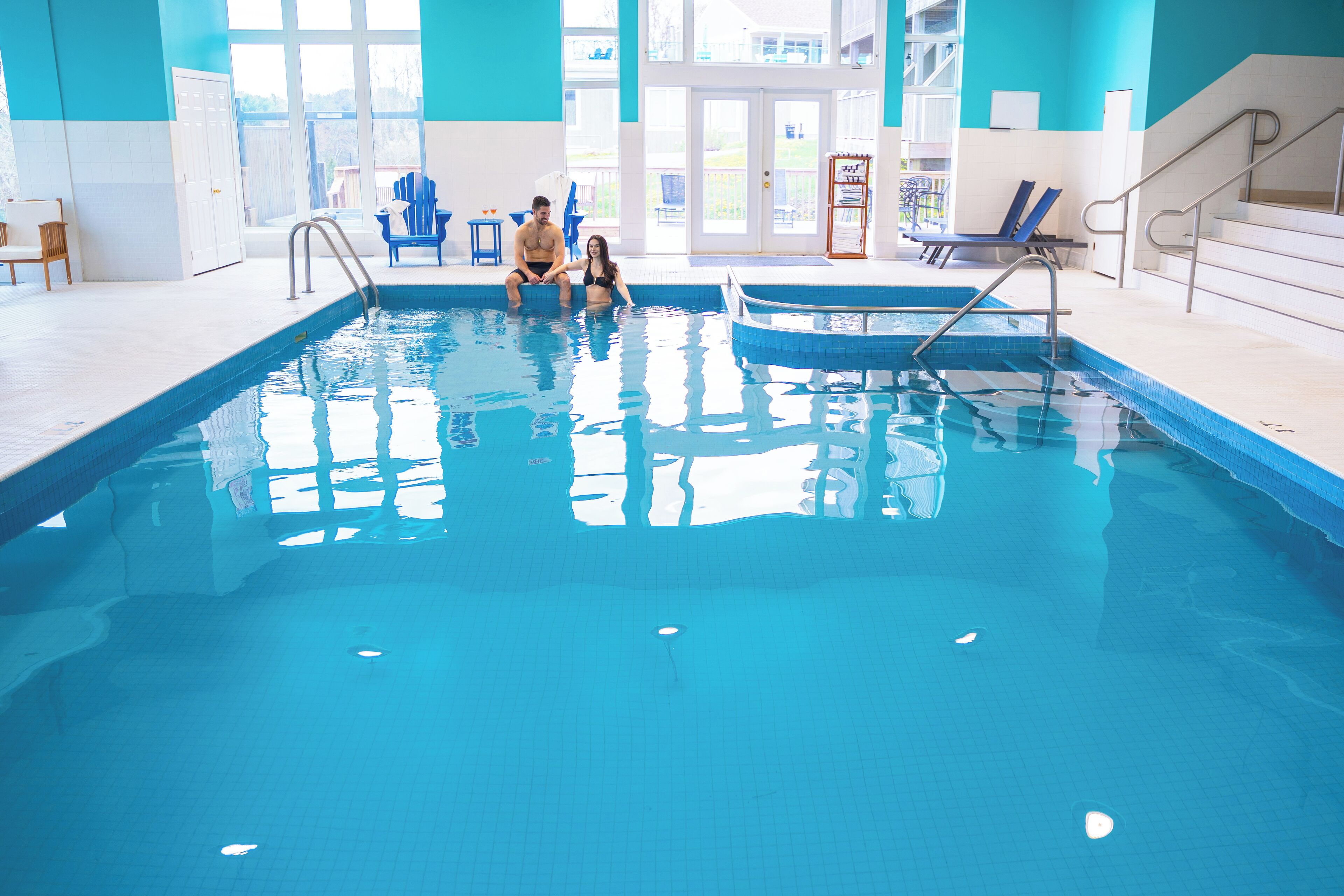 Indoor pool, seasonal outdoor pool