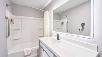 Hair dryer, towels