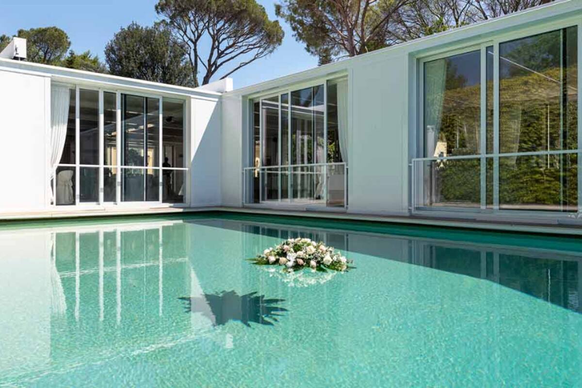 outdoor wedding area