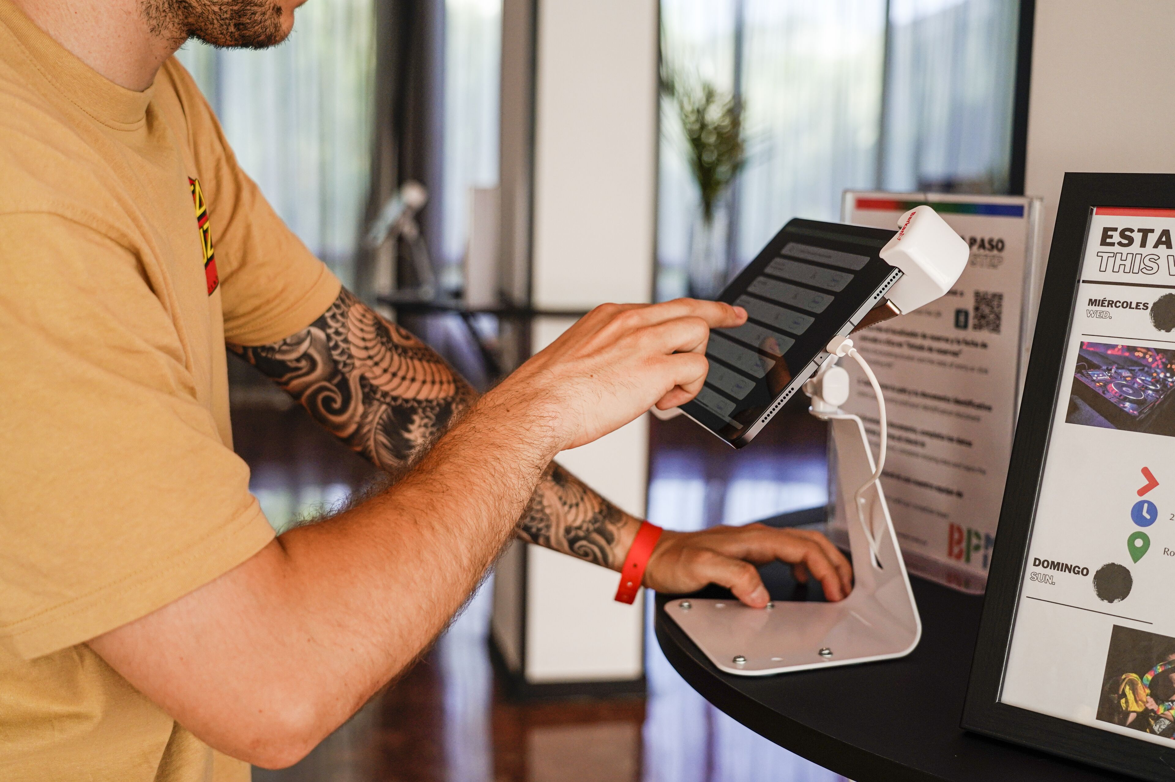 check-in/check-out kiosk