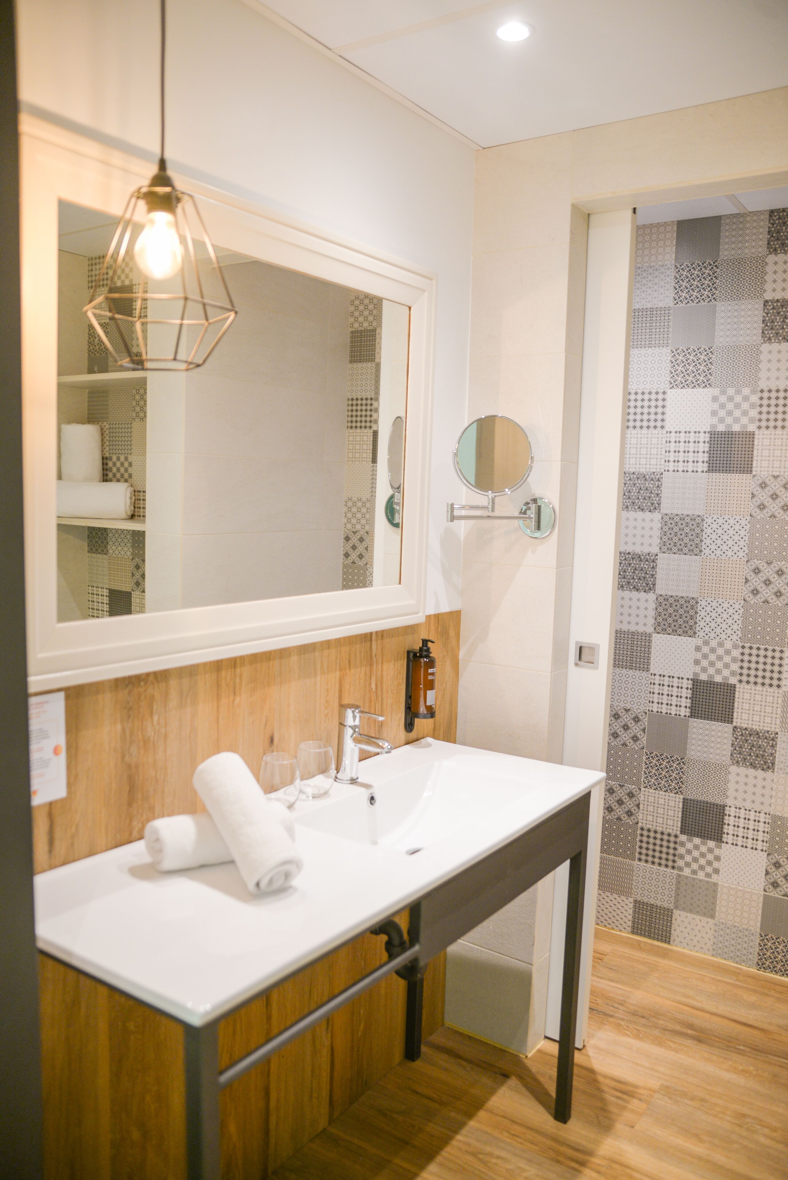 shower, eco-friendly toiletries, hair dryer, towels