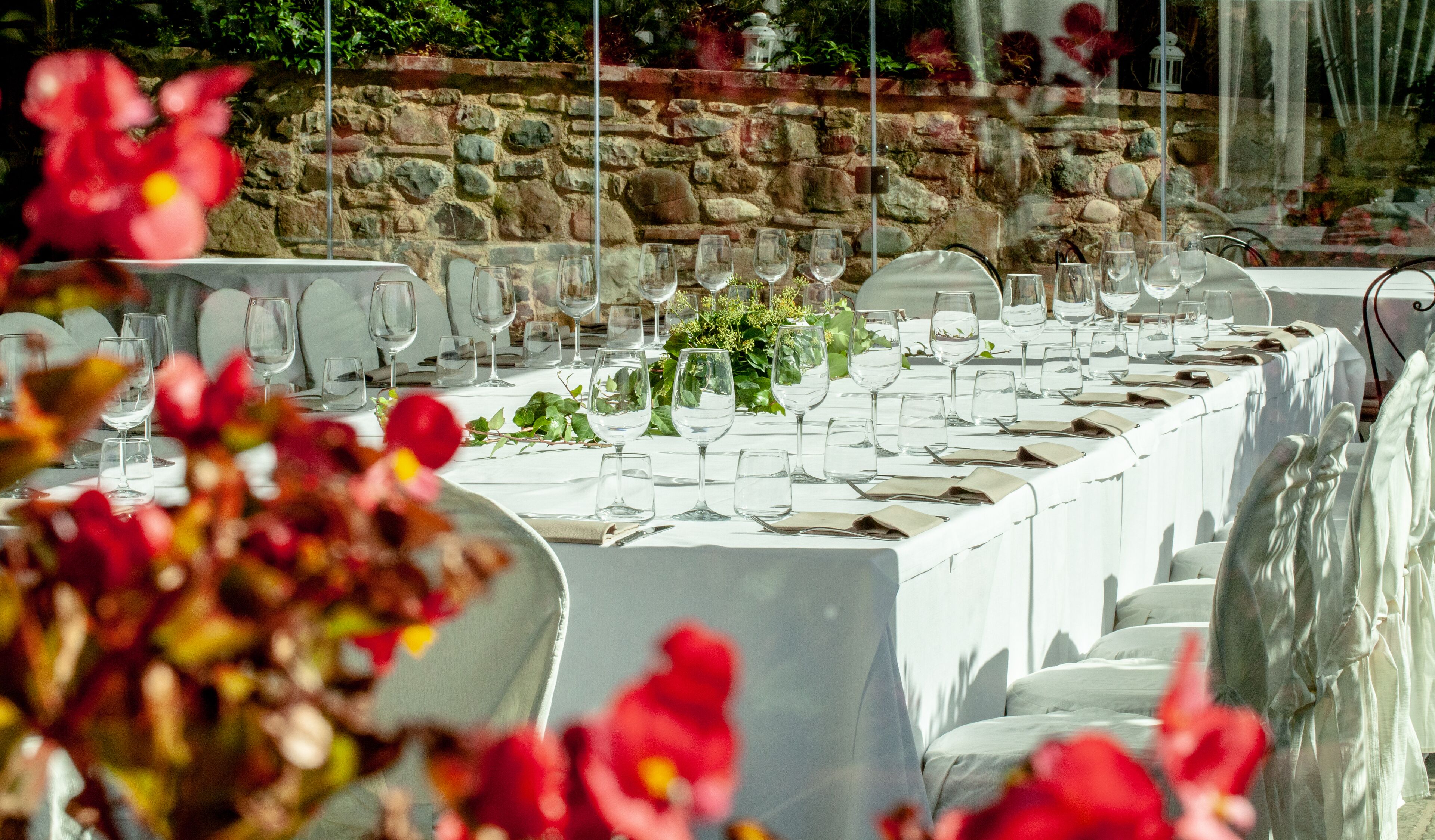 outdoor wedding area