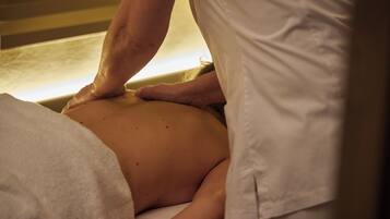 A massage therapy session in progress.