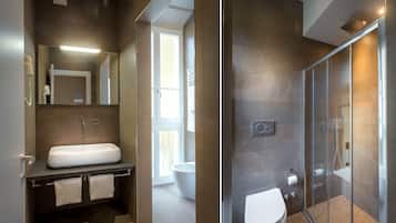 Deluxe Double Room, Garden View | Bathroom | Shower, free toiletries, hair dryer, towels