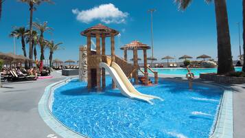 2 outdoor pools, pool umbrellas, sun loungers