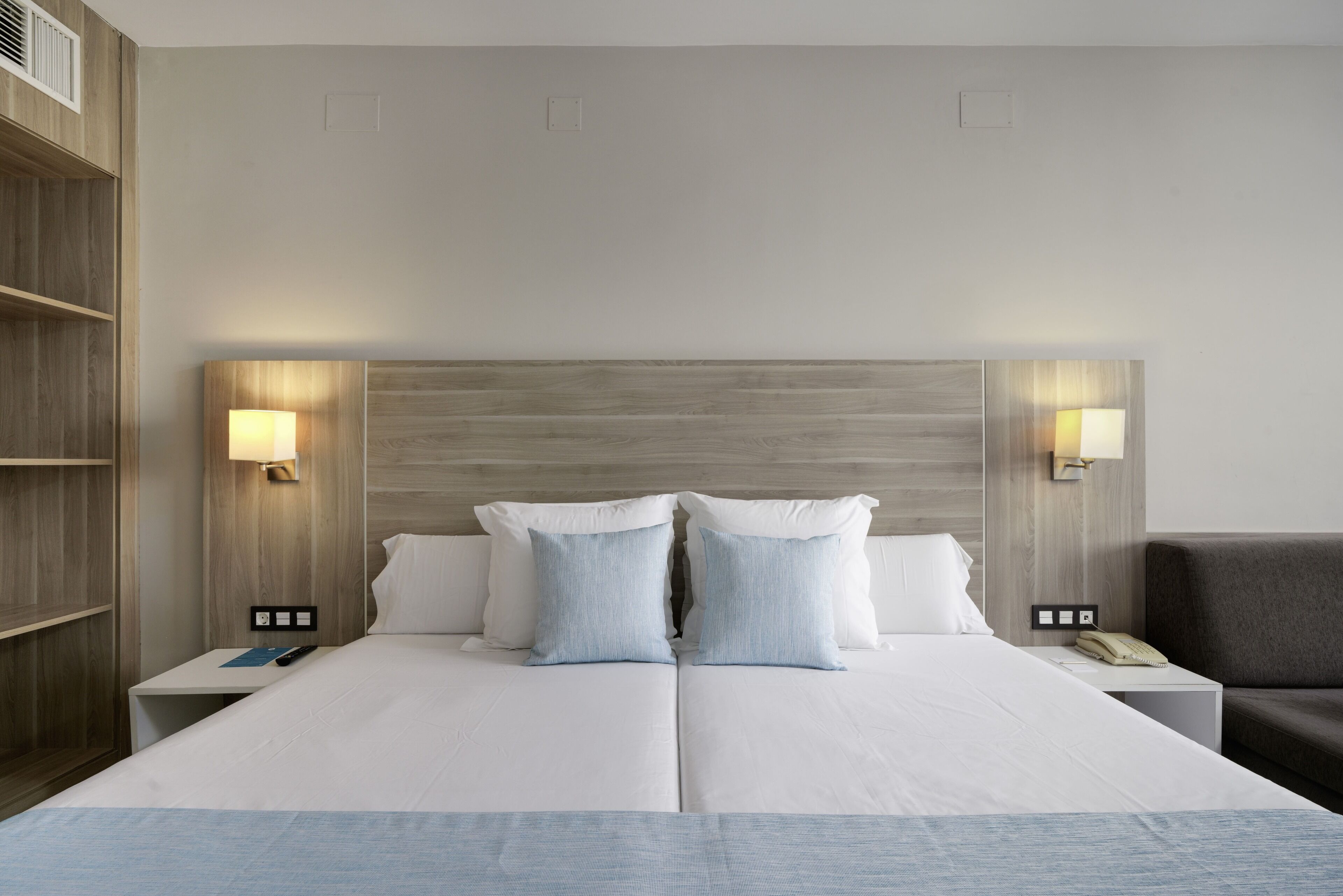 Desk, blackout curtains, free WiFi, bed sheets