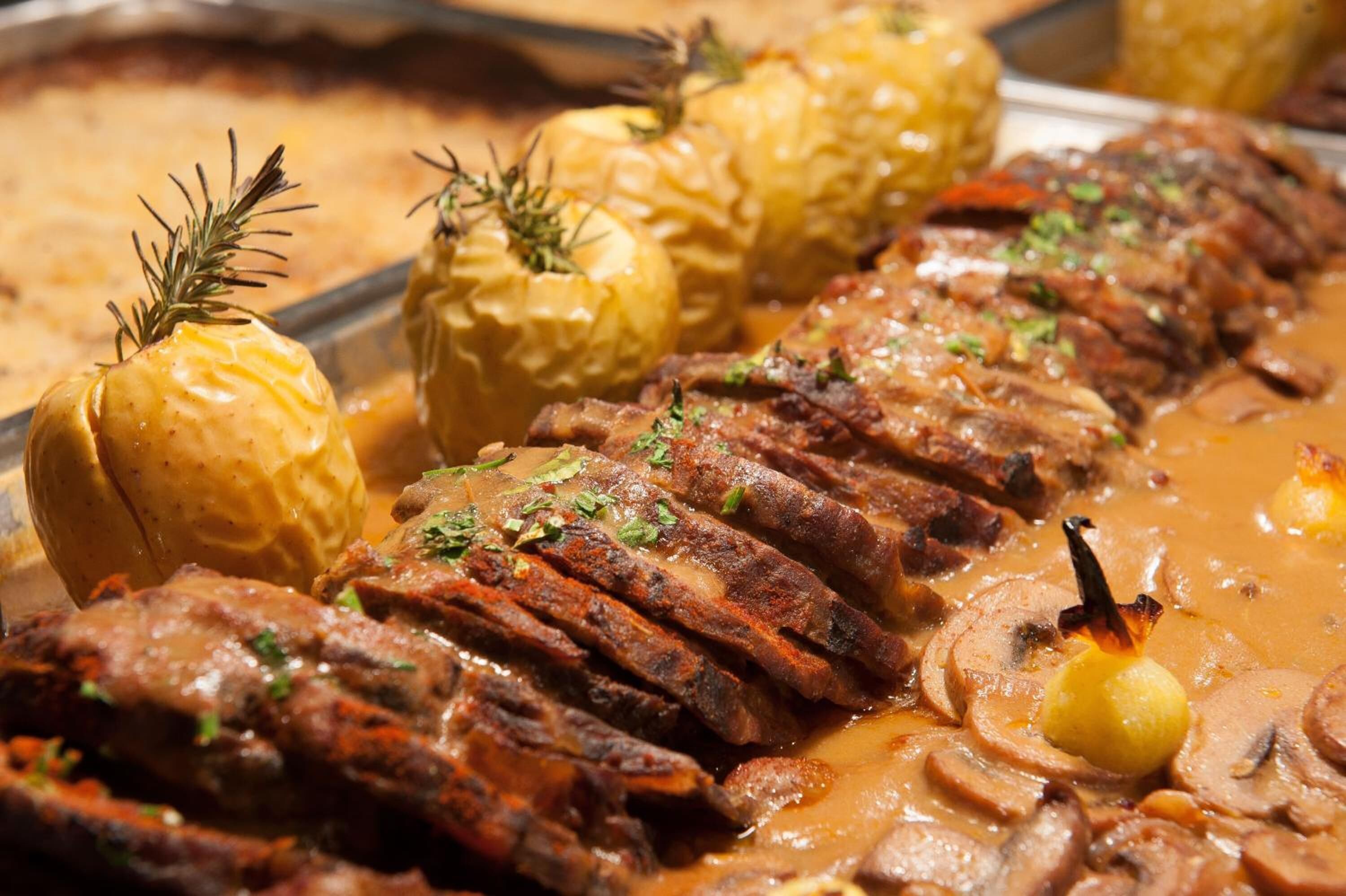 breakfast, lunch and dinner served