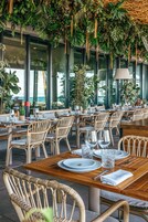 Lunch, dinner served; Mediterranean cuisine, beach views 