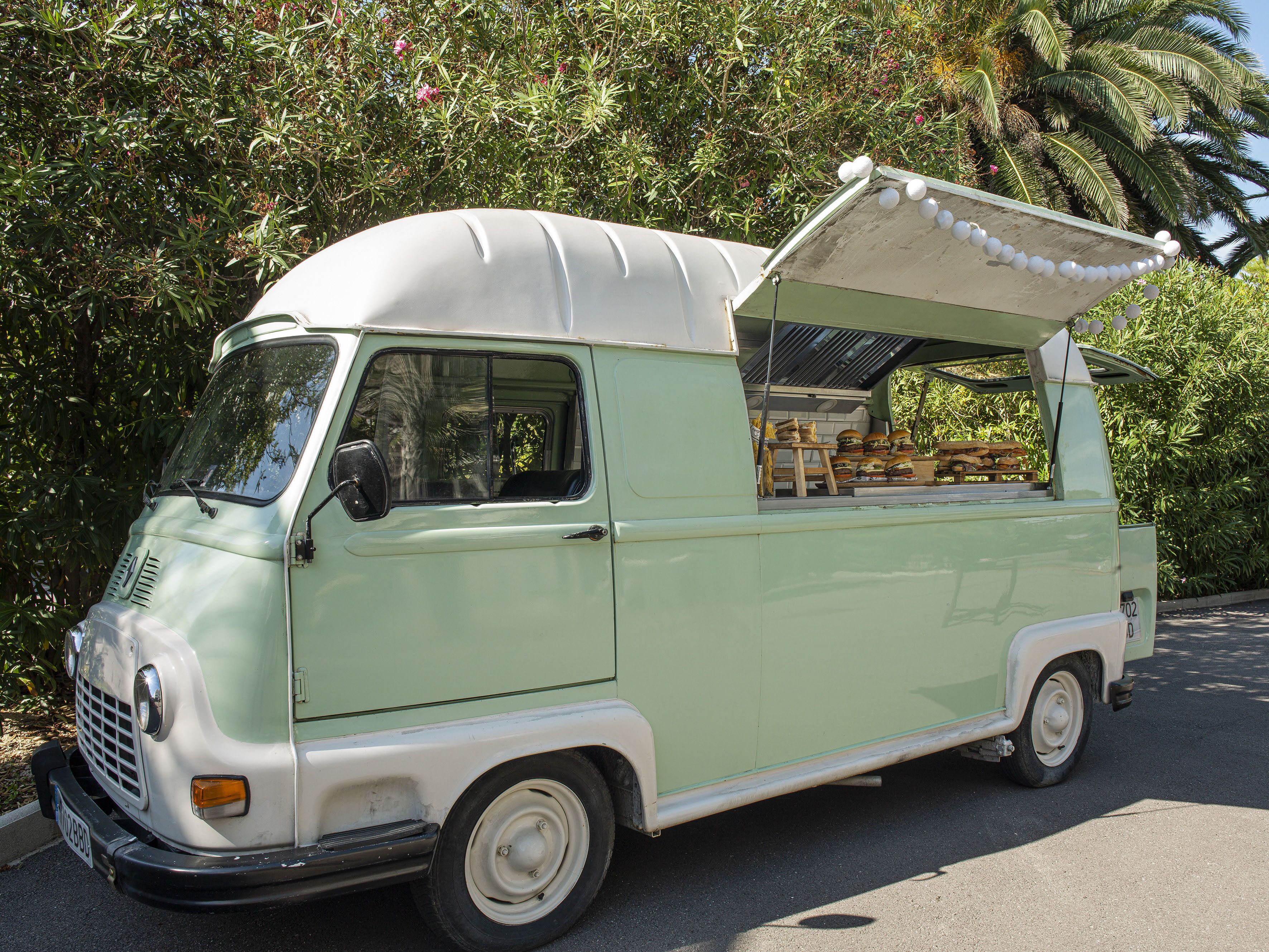 outdoor banquet area