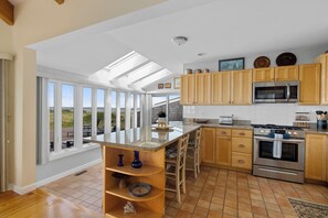 Captains Suite, Waterview, Balcony, No Pets | Private kitchen | Fridge, microwave, coffee/tea maker - Dune Crest Hotel (North Truro)