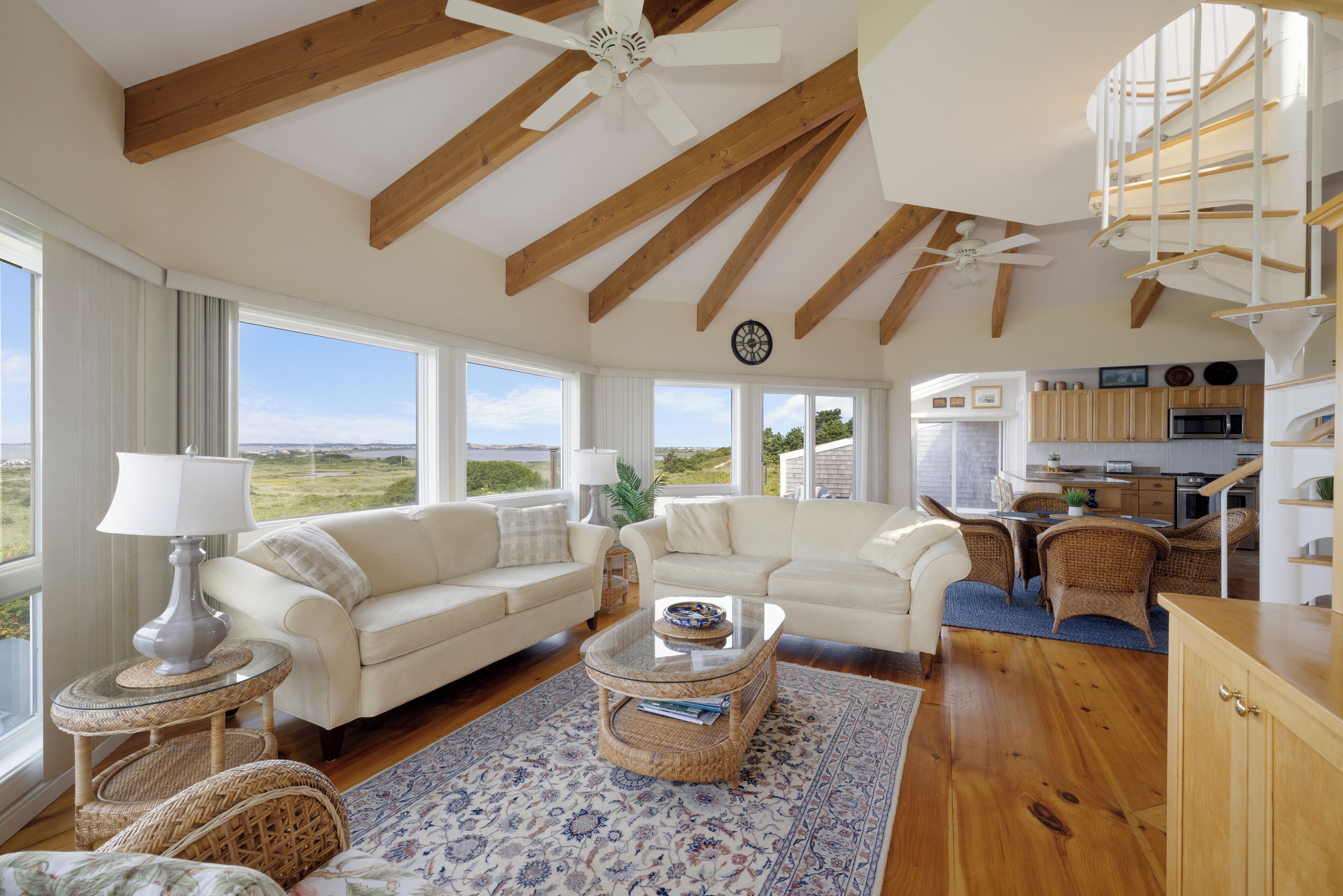 Captains Suite, Waterview, Balcony, No Pets | Living area | 41-inch TV with satellite channels