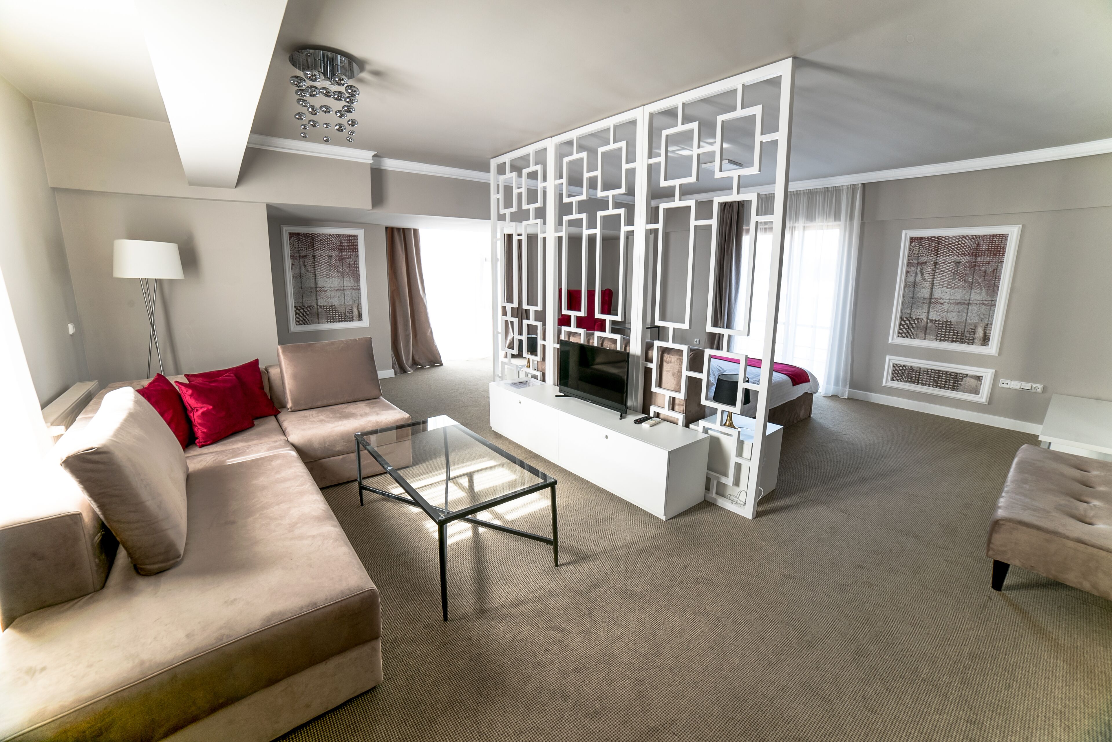 luxury suite | living area | plasma tv