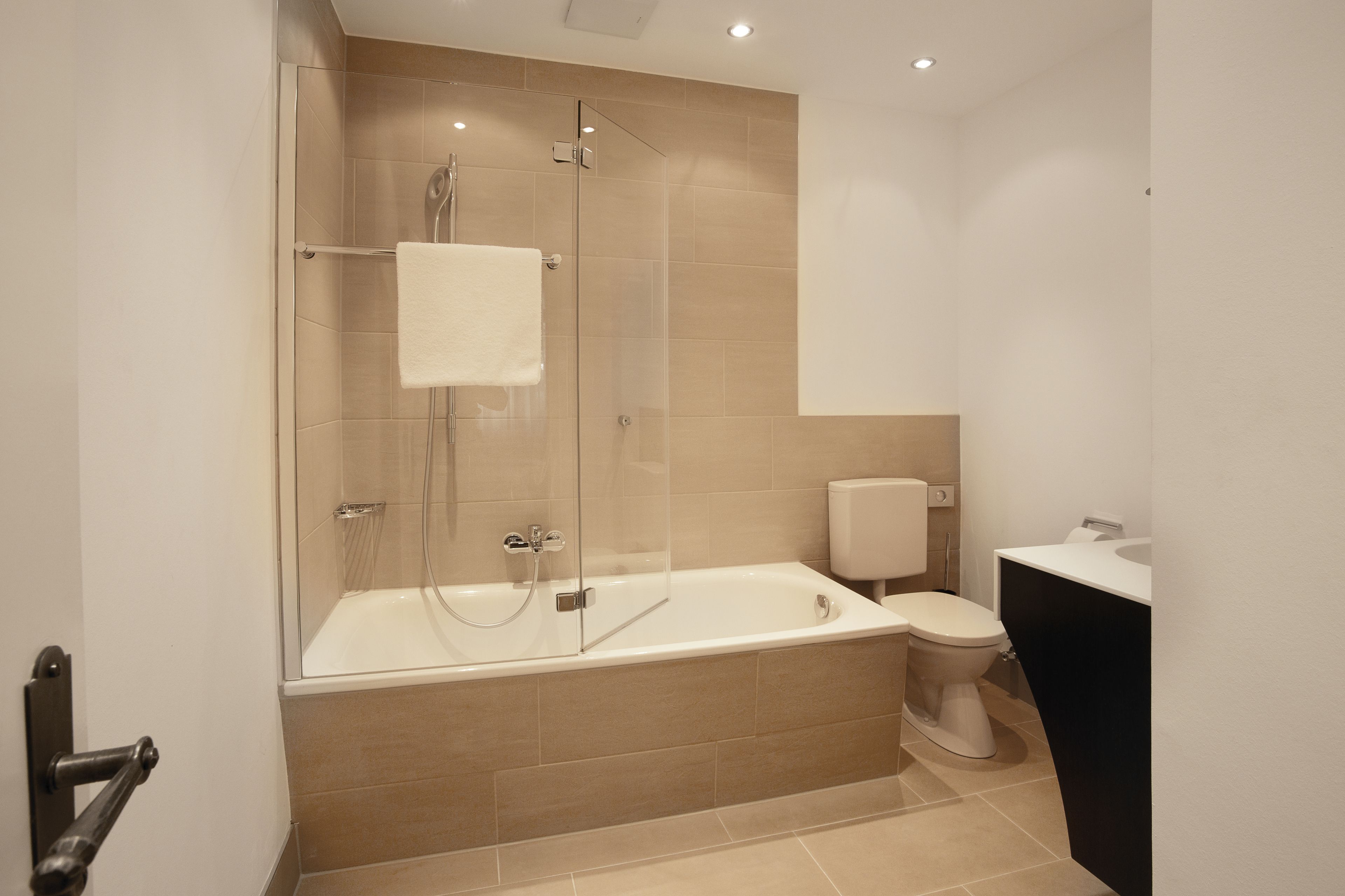 superior double room | bathroom | combined shower/bathtub, free toiletries, hair dryer, towels