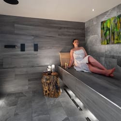 Hot tub, steam room, body treatments, aromatherapy, facials