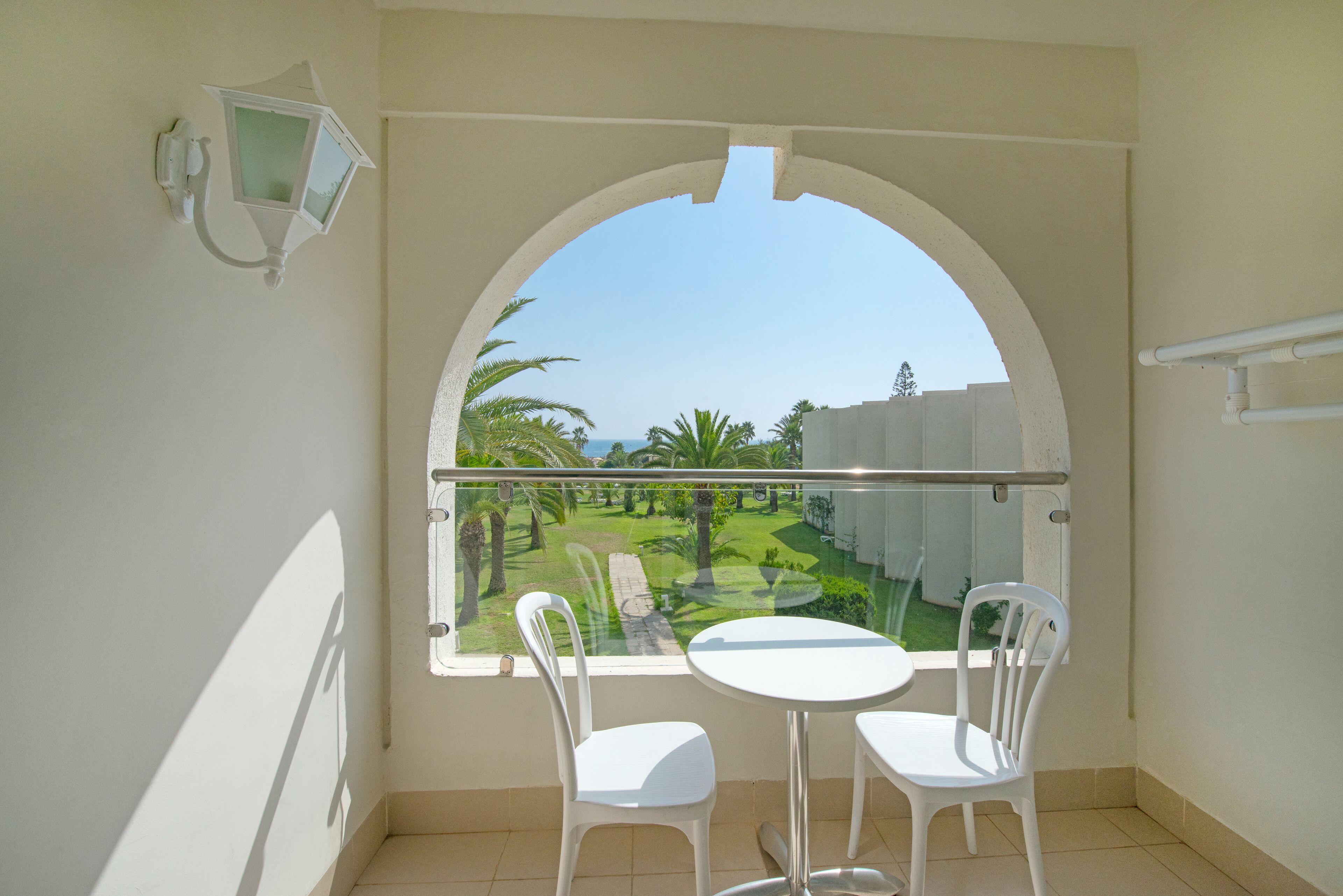 twin room, partial sea view | view from room