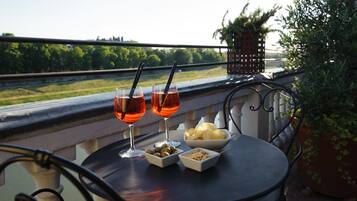 Premium Double Room, River View | Balcony view