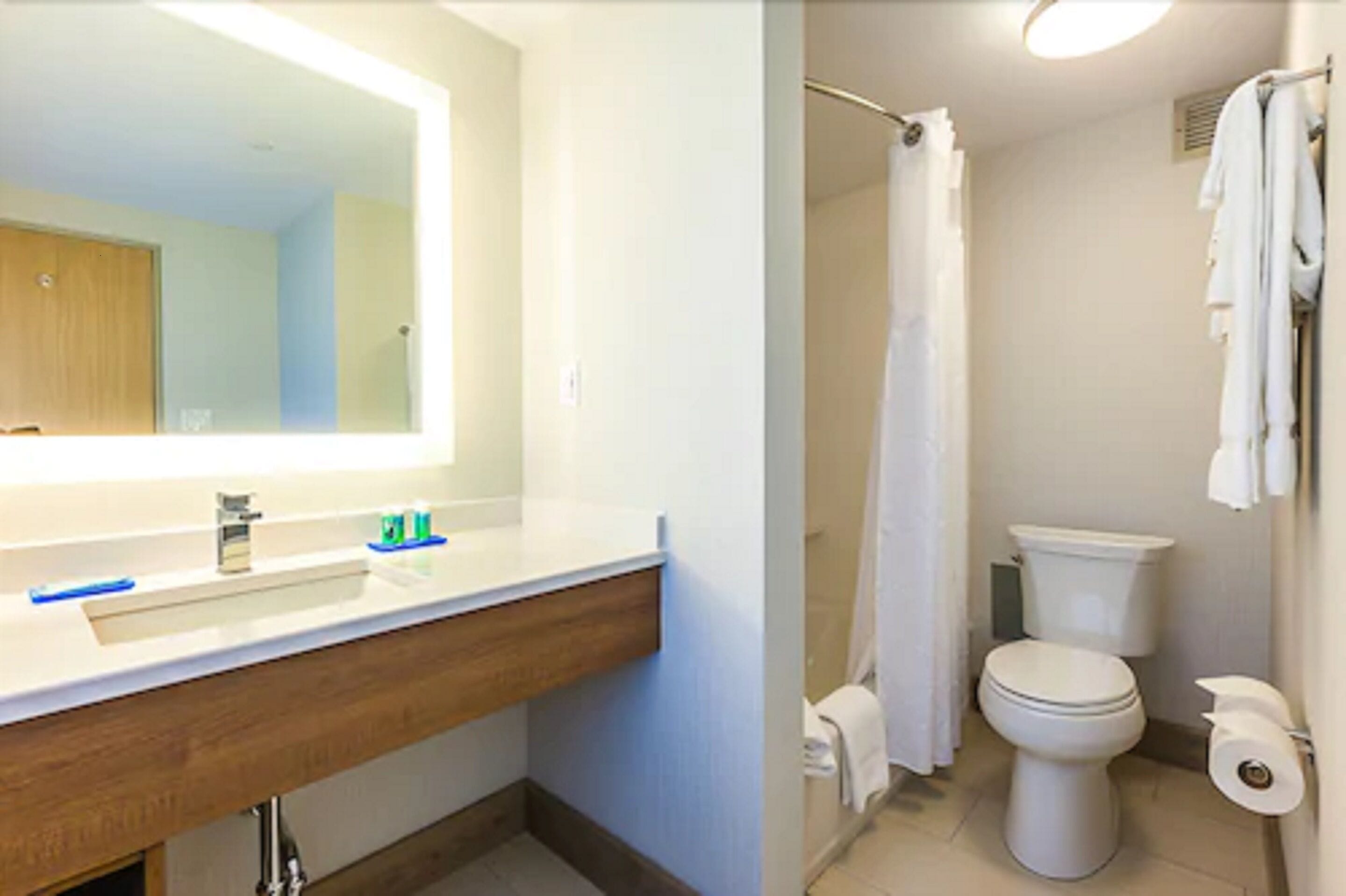 free toiletries, hair dryer, towels