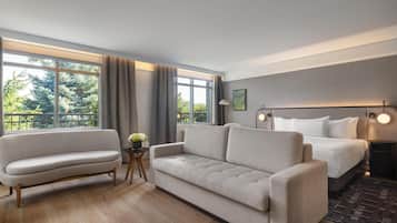 普通套房, 1 張特大雙人床 | 客廳 | 27 吋平面電視連有線電視頻道