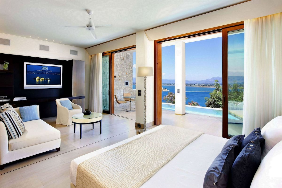 Premier Villa, 1 Bedroom, Private Pool, Sea View | Minibar, in-room safe, desk, soundproofing