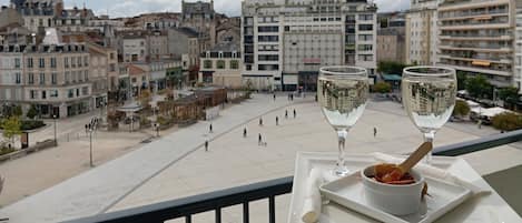 Vue sur la ville depuis l’hébergement