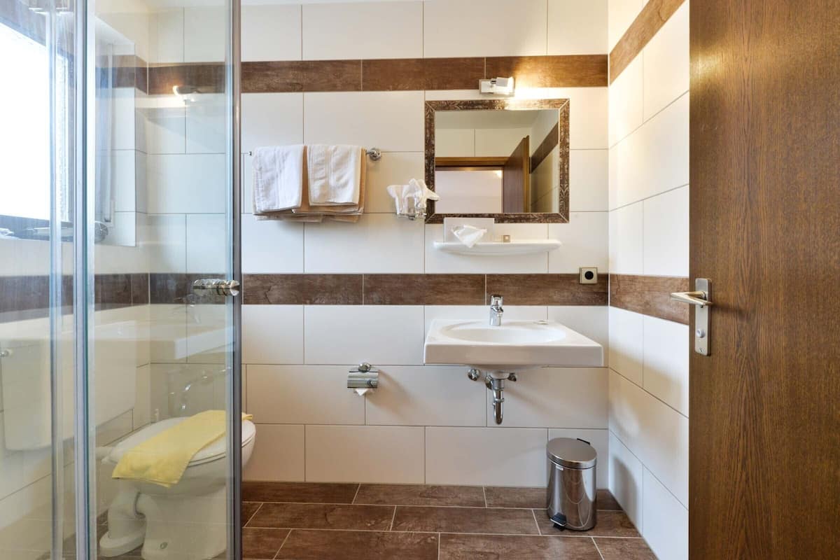 free toiletries, hair dryer, slippers, towels