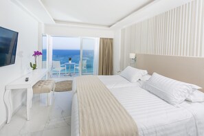 Suite, Sea View, Beachfront | Minibar, in-room safe, blackout drapes, soundproofing - Ibiscus Hotel (Rhodes)