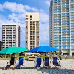 On the beach, white sand