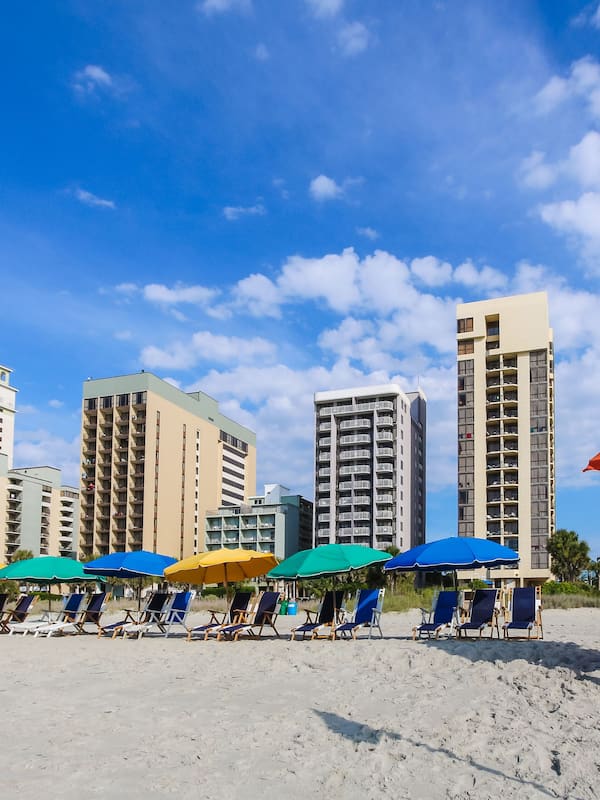 On the beach, white sand