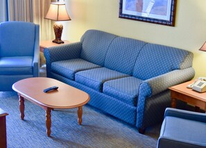 Condo, 2 Bedrooms, Oceanfront | Living room | TV, DVD player - Schooner II Beach and Racquet Club (Myrtle Beach)