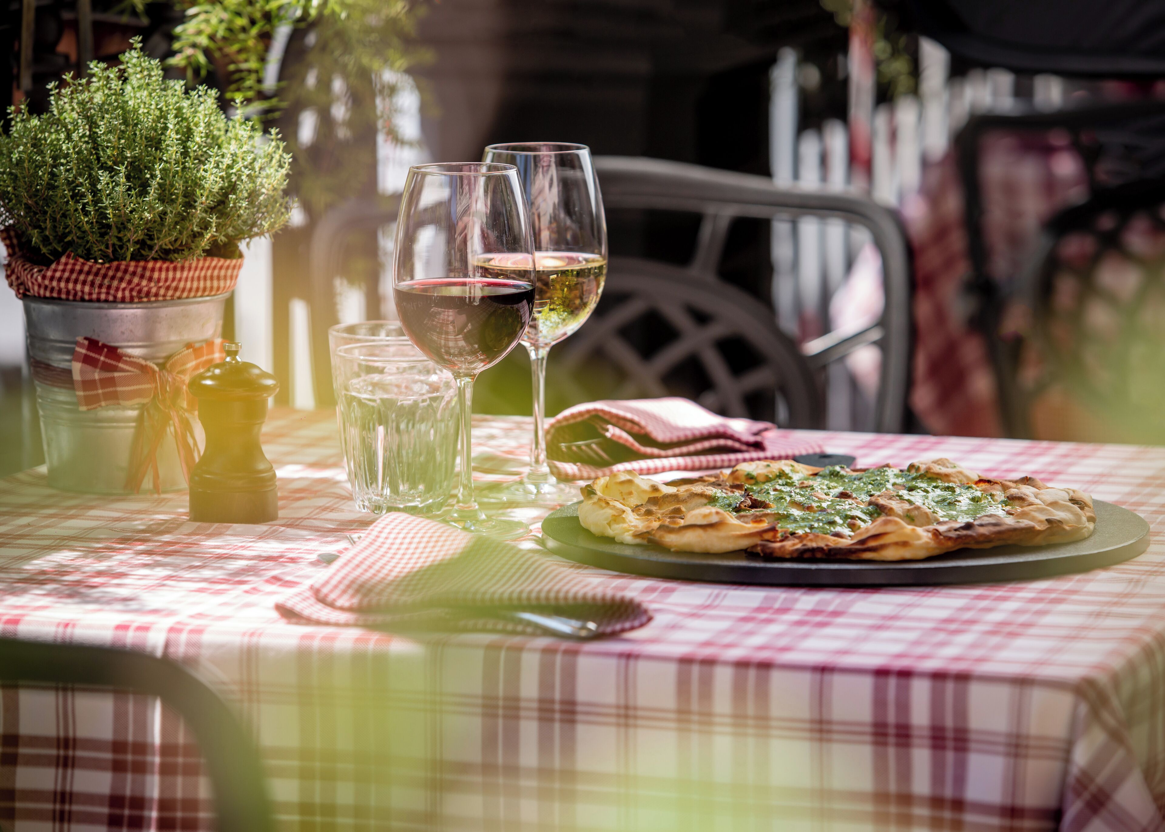 breakfast, lunch, dinner served; al fresco dining