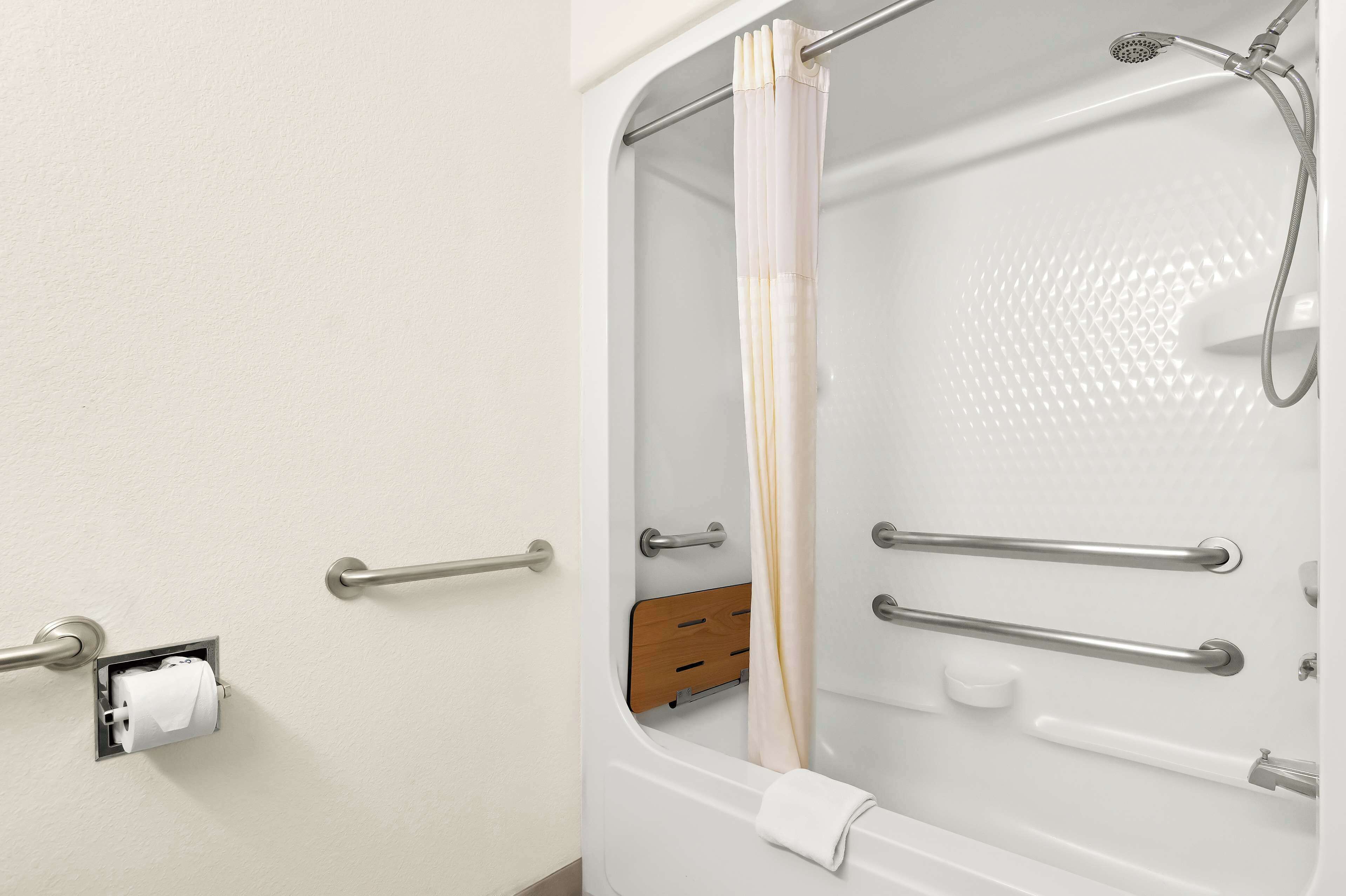 standard room, 1 king bed, accessible, bathtub | bathroom | free toiletries, hair dryer, towels, soap