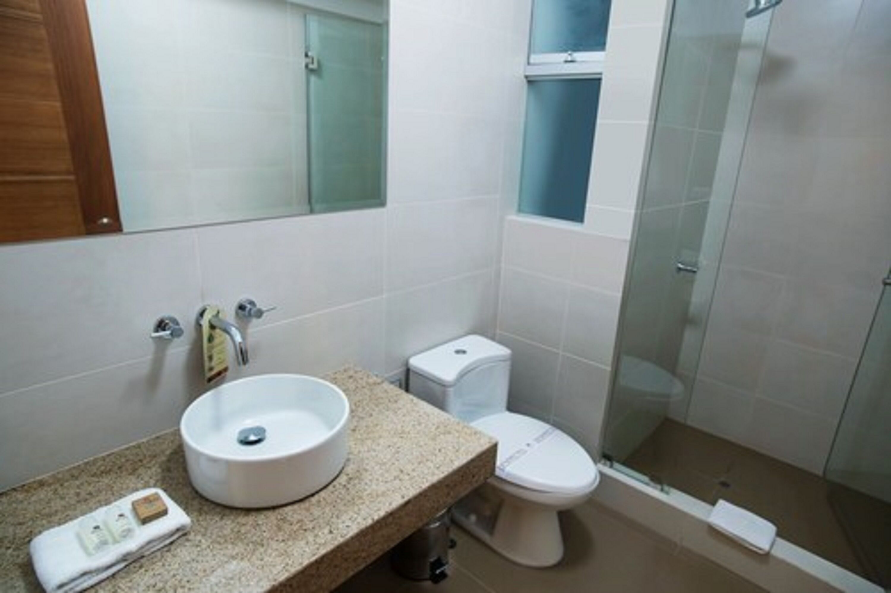 apartment | bathroom | shower, rainfall showerhead, free toiletries, hair dryer