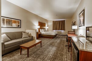 Room, 1 King Bed, Non Smoking | In-room safe, desk, laptop workspace, iron/ironing board