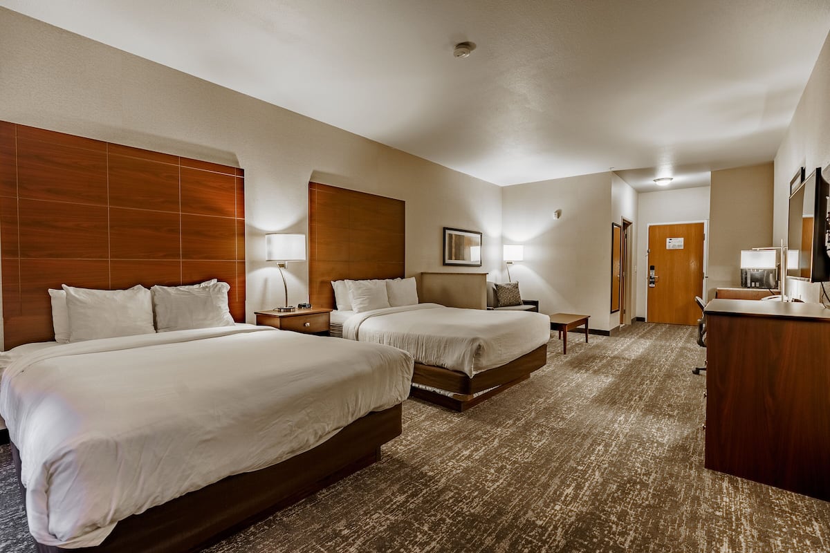 studio, multiple beds, non smoking | in-room safe, desk, laptop workspace, iron/ironing board