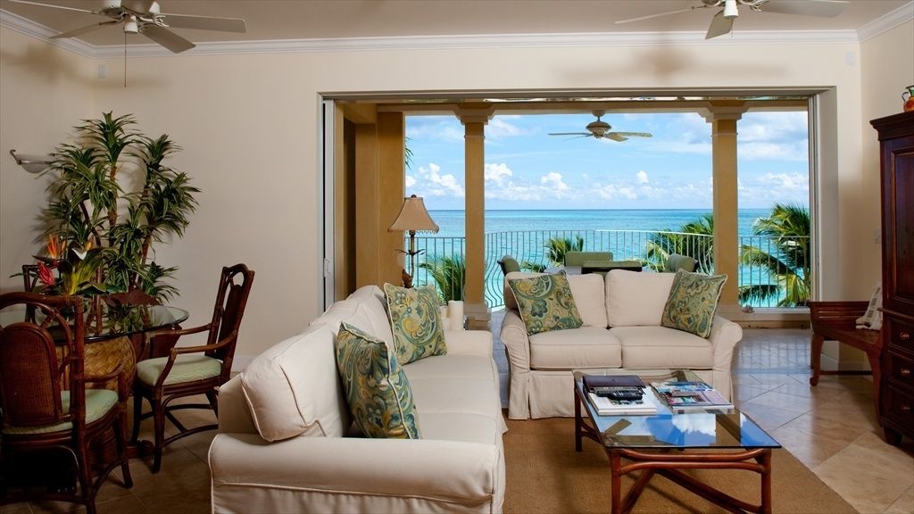 2 bedroom ocean front villa | living room