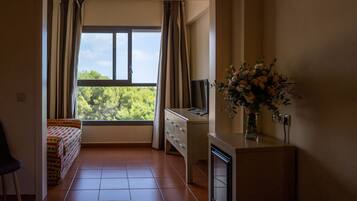Een minibar, een kluis op de kamer, geluiddichte muren