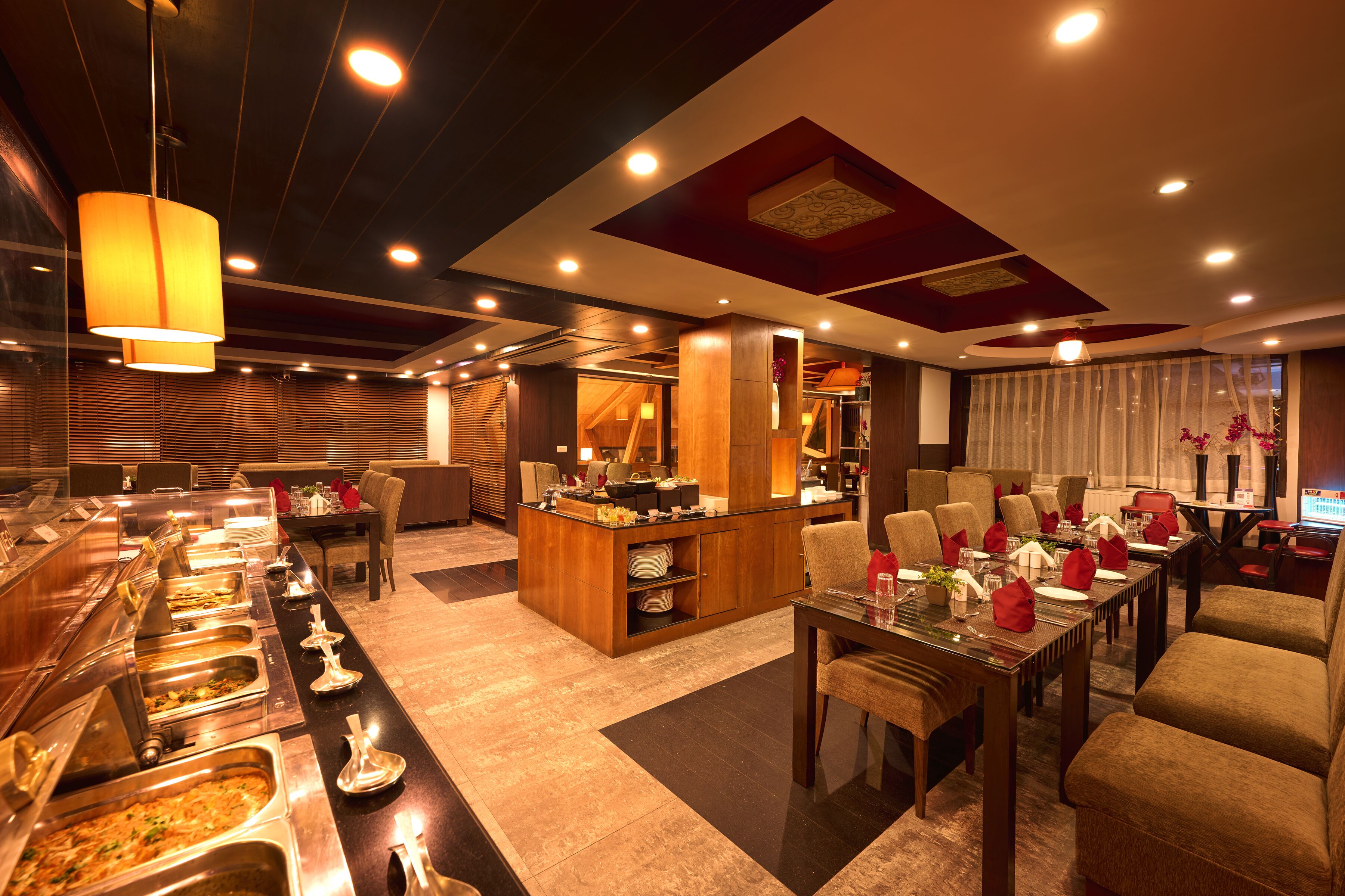 breakfast, lunch and dinner served