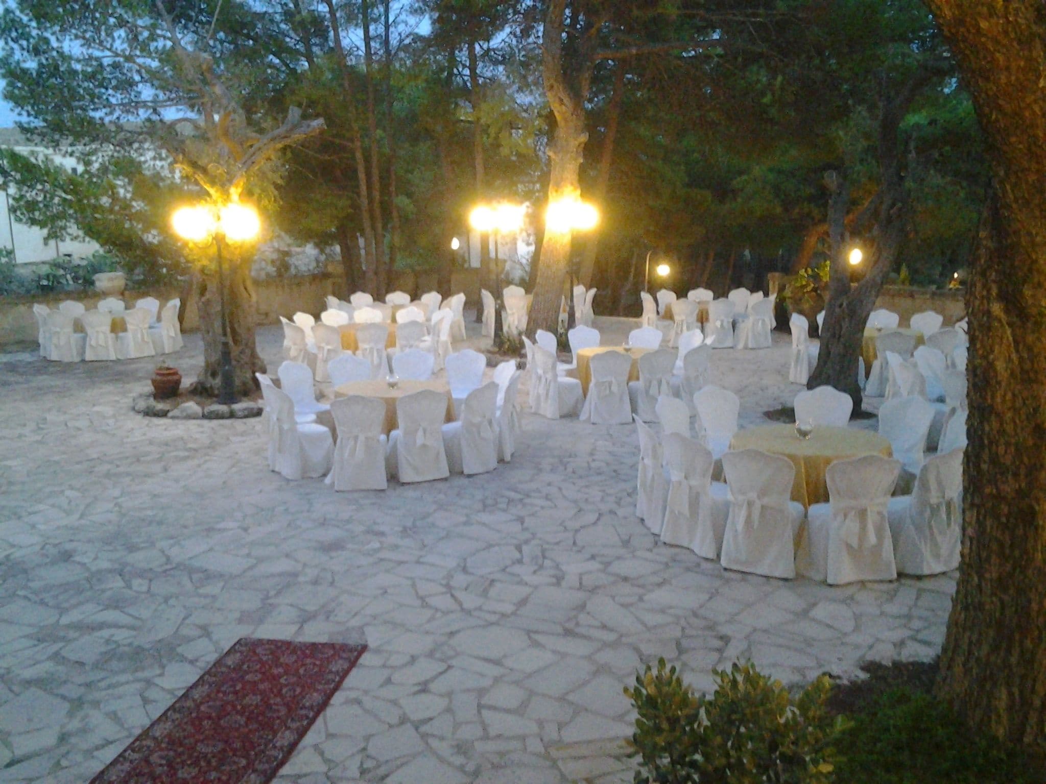 outdoor banquet area