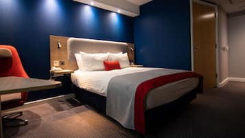 Blackout drapes, soundproofing, iron/ironing board