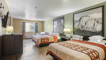 Comfort Suite, 2 Queen Beds, Non Smoking, Microwave | Iron/ironing board, free WiFi, bed sheets