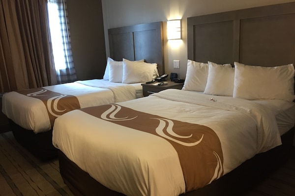 Pillowtop beds, desk, iron/ironing board, cribs/infant beds