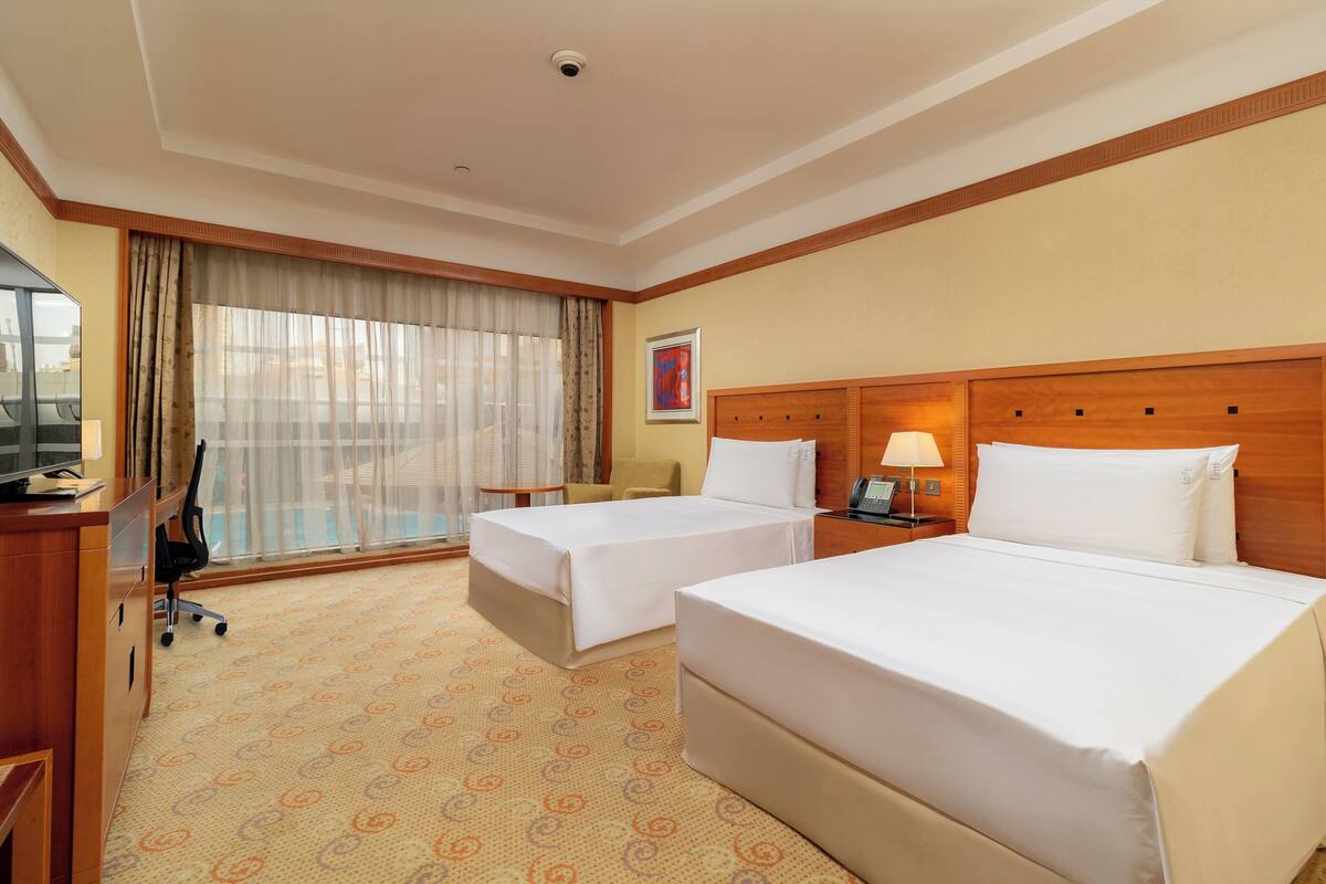 Premium Room, 2 Single Beds, Club lounge access, Pool View | 1 bedroom, minibar, in-room safe, desk