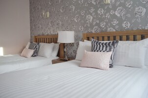 Individually decorated, individually furnished, desk, iron/ironing board